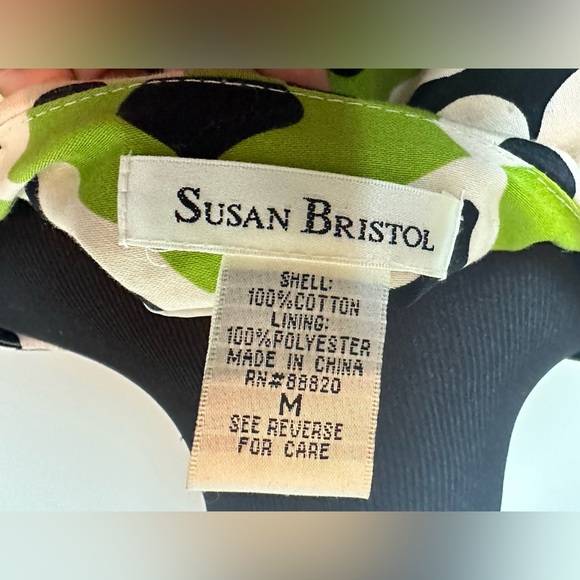 Susan Bristol Blue/Green Ikat Print 3/4 Sleeve Blazer Sz M - Picture 6 of 6